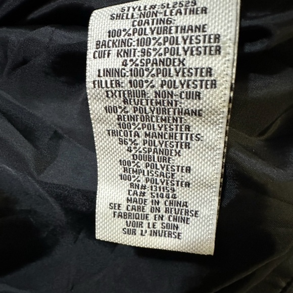 SEBBY COLLECTION FAUX LEATHER PUFFER JACKET - Picture 5 of 5